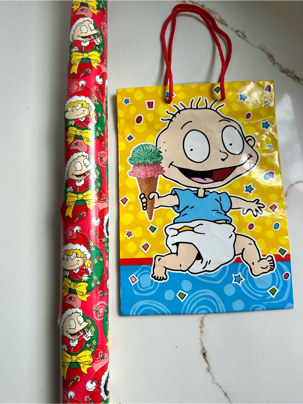 Rugrats vintage gift bag and wrapping paper